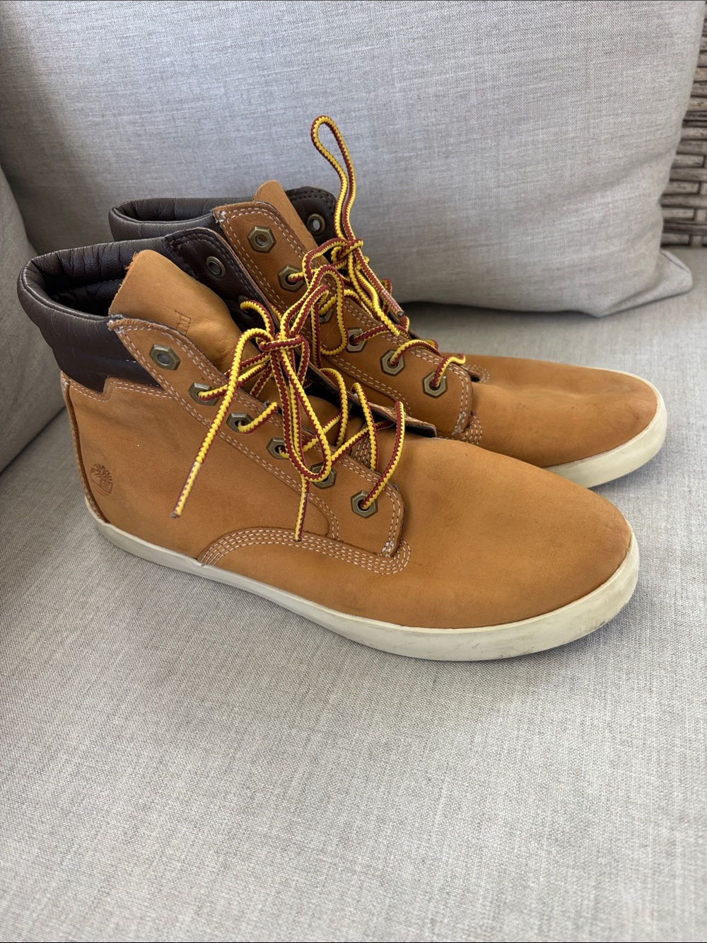 Timberland Women’s Tan and Dark Brown Lace-Up Boots